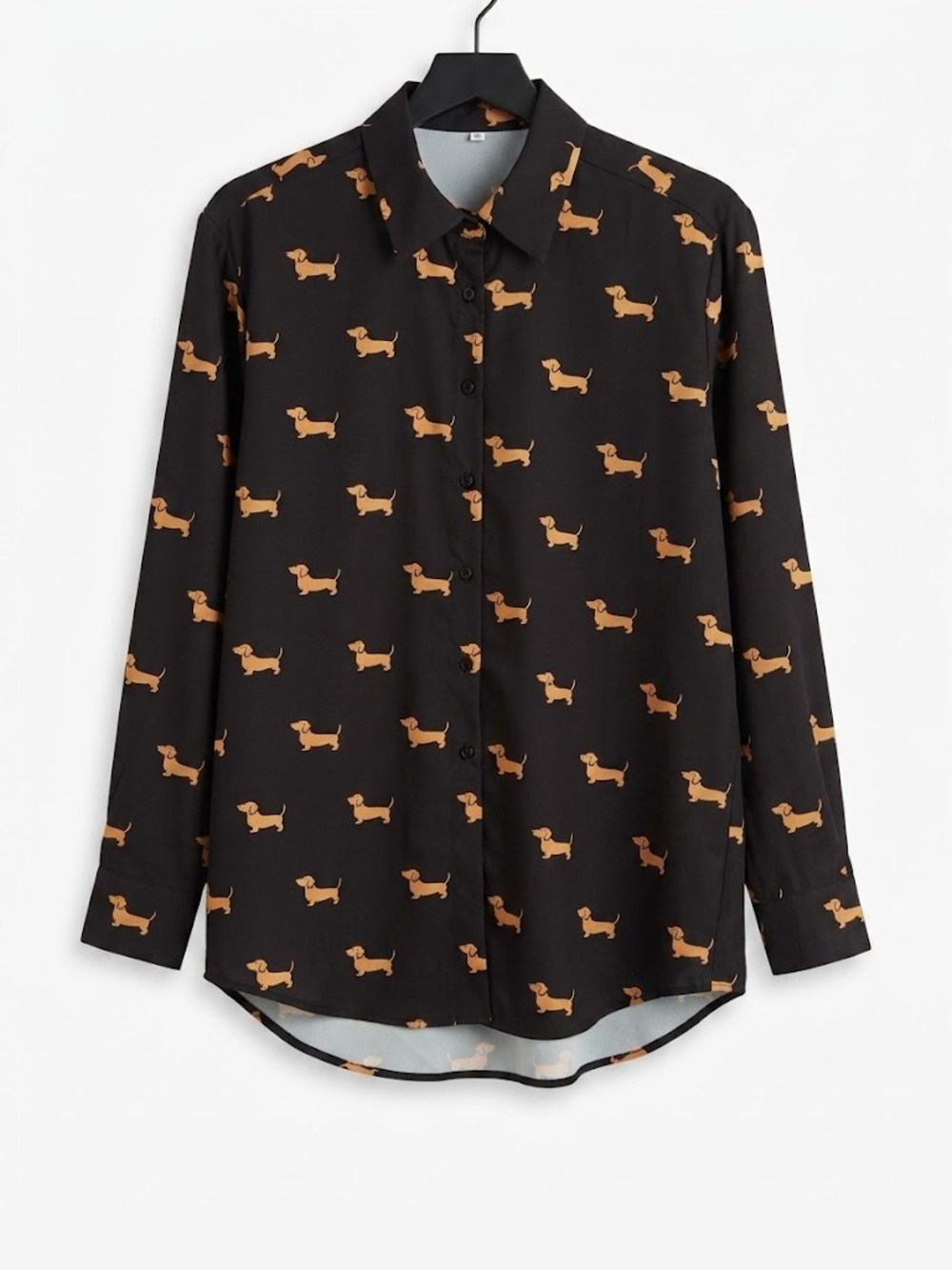 Unbranded Dachshund Teckel Wiener Dog Logo Button Down Shirt Medium